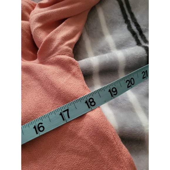 Cloth & Stone Coral Pink Tie Front V-Neck Viscose Blouse XS R9504-820-302 - Picture 8 of 9